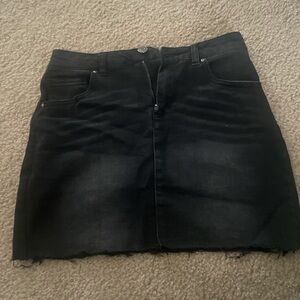 Black Jean Skirt